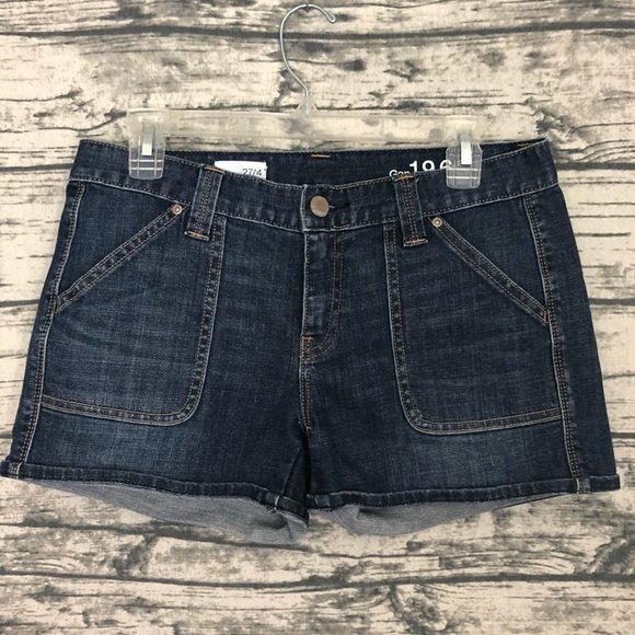 Gap 1069 Denim Snap Pocket Shorts Size 27/4 - Picture 1 of 8